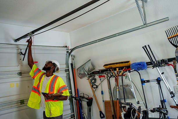 Professional Garage Door Roller Replacement technician working in Colmar Manor, MD